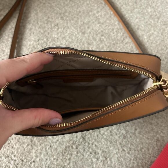 Michael Kors Purse Brown with Gold Hardware and Logo Accents - Picture 4 of 5